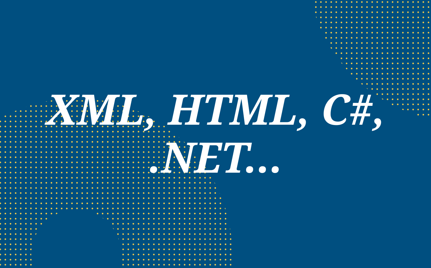 XML, HTML, C#, .NET...-2